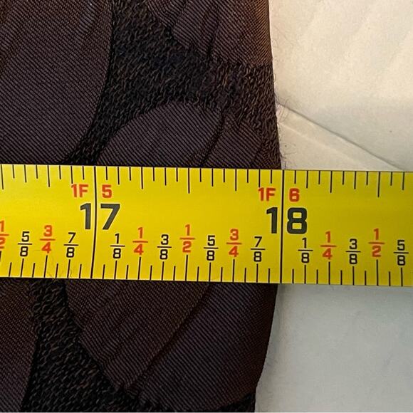 Badgley Mischka Black Brown Polka Dot Quiet Luxury Party Event Dress Size S - Picture 13 of 14